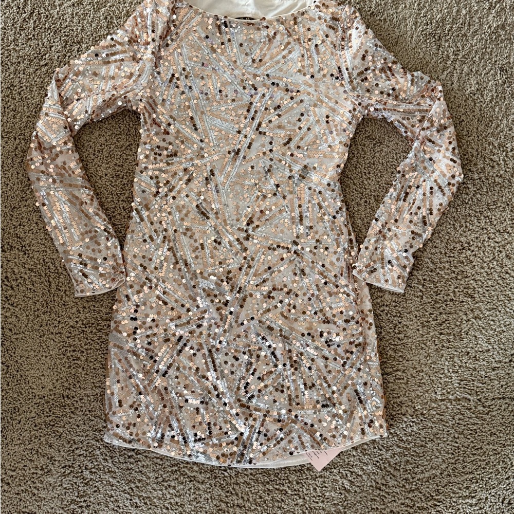 NWT! Gold Sequin Cocktail Party Dress.